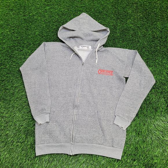 Vintage 80s Ohio-State University Zip Hoodie Jacket Womens M/L 20x25 USA - Picture 1 of 13